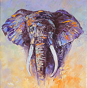 Картины и панно handmade. Livemaster - original item Elephant painting 