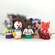 Куклы и игрушки handmade. Livemaster - original item Finger theater Zayushkina hut house glove. Handmade.