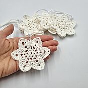 Элементы для скрапбукинга: Цветы миниатюрные вязаные Lace flowers