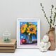 Oil painting Sunflowers in a vase! yellow flowers, Pictures, Belaya Kalitva,  Фото №1