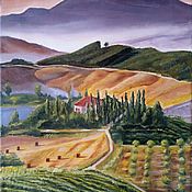 Картины и панно handmade. Livemaster - original item Italian landscape Tuscany oil painting. Handmade.