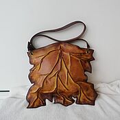 Сумки и аксессуары handmade. Livemaster - original item Leather bag maple leaf.. Handmade.