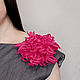 Flower brooch made of fabric Aster crimson. Epaulettes. Wedding (JeniesJewelry). Online shopping on My Livemaster.  Фото №2