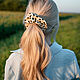 Order Natural silk hair Scrunchie, a gift to a colleague. Blouse Blues. Livemaster. . Scrunchy Фото №3