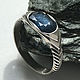 Male Vedic Silver Ring with an Unheated Blue Sapphire, Rings, Moscow,  Фото №1