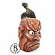 Carved wooden mask 'Strict Sensei'. Interior masks. Carved masks from Serg Bula. Online shopping on My Livemaster.  Фото №2