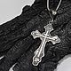 Order Male Orthodox Cross made of 925 sterling silver (VIDEO) HH0076. Sunny Silver. Livemaster. . Cross Фото №3
