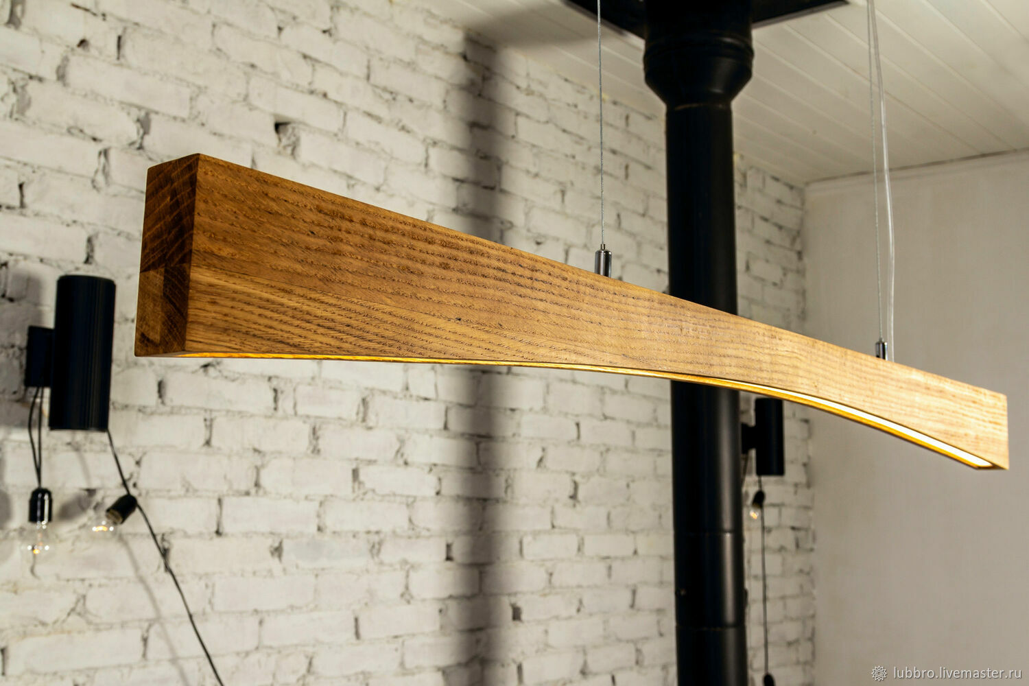 Подвесной светильник из дерева Mercury Fly, Светильник на потолок в ...