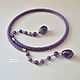 Open necklace made of natural amethyst and beads purple. Necklace. gershman. Online shopping on My Livemaster.  Фото №2