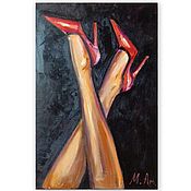 Картины и панно handmade. Livemaster - original item Painting Red shoes 60 by 40 cm. Handmade.