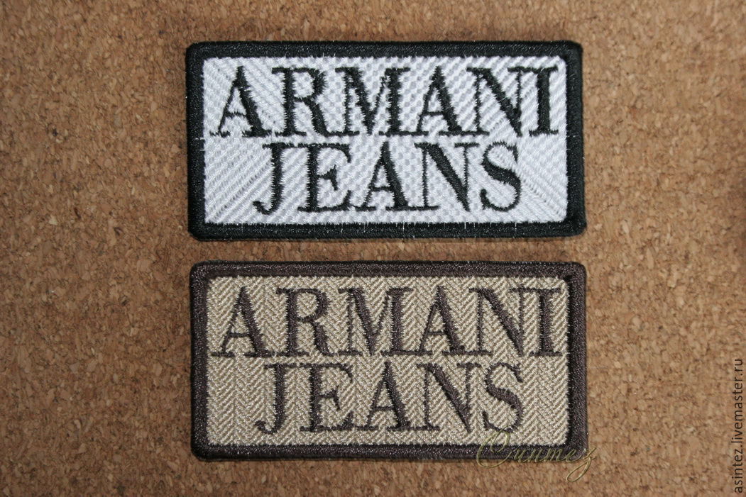 embroidery patch Chevron applique Armani Jeans – shop online on ...