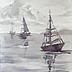  Морской пейзаж, картина написанна вином, Картины, Москва,  Фото №1