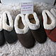 Men's sheepskin Slippers. Slippers. Warm gift. Online shopping on My Livemaster.  Фото №2