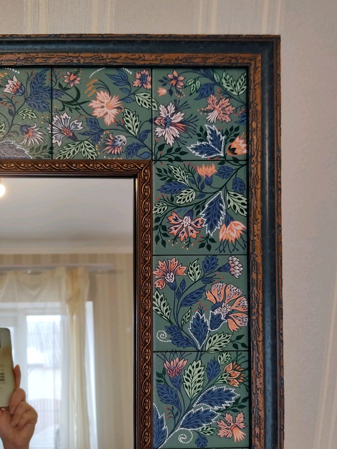 Зеркало настенное "Сказочные цветы" в раме, Зеркала, Ставрополь,  Фото №1