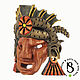 Order Carved wooden mask 'Priest of the god Quetzalcoatl'. Carved masks from Serg Bula. Livemaster. . Interior masks Фото №3