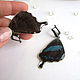 Order Earrings Are Real Butterfly Wings Blue Blue Black Rhodium. WonderLand. Livemaster. . Earrings Фото №3