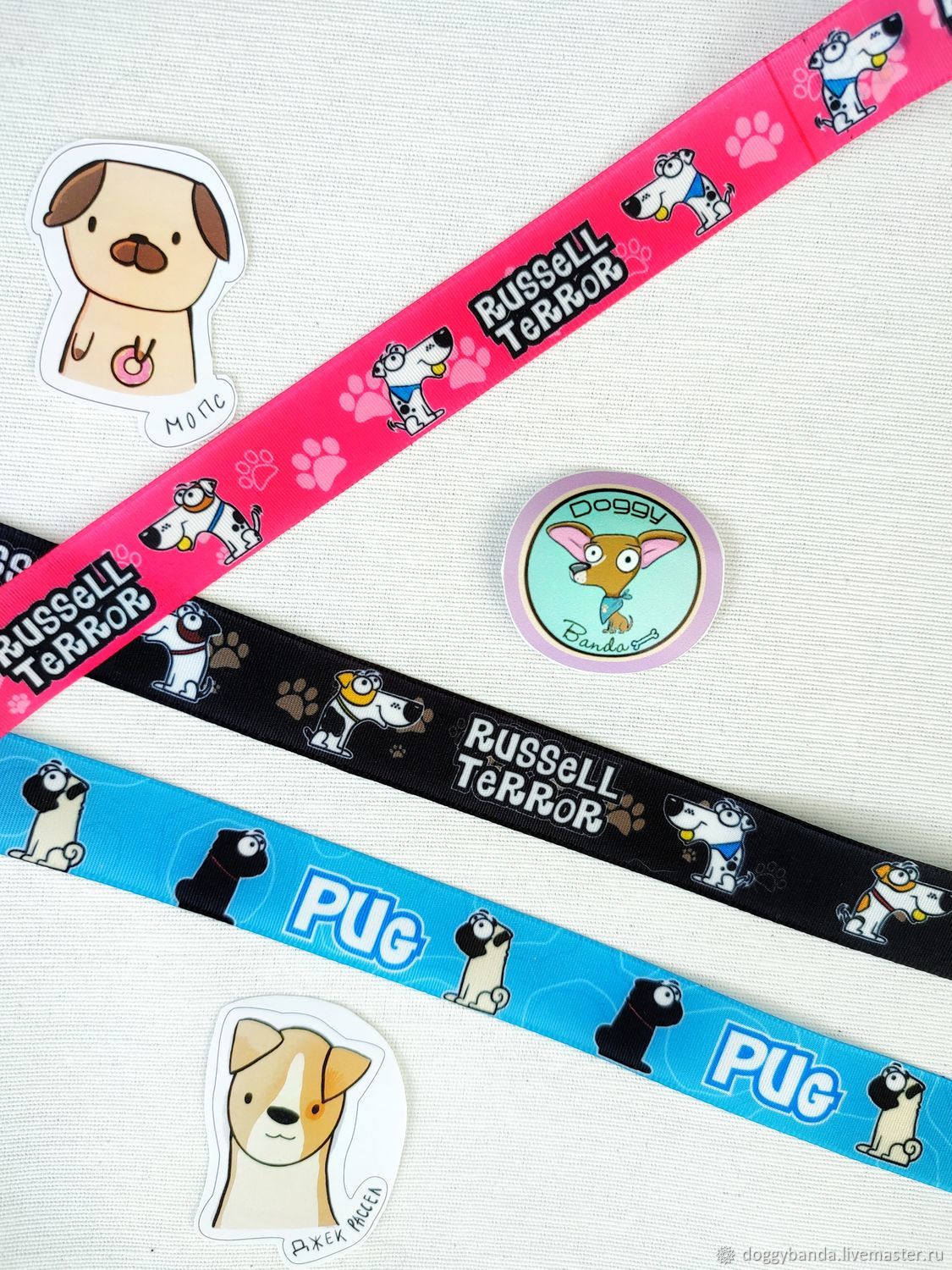 Ошейник для собак "Мопс" – заказать на Ярмарке Мастеров – QREA4RU ...