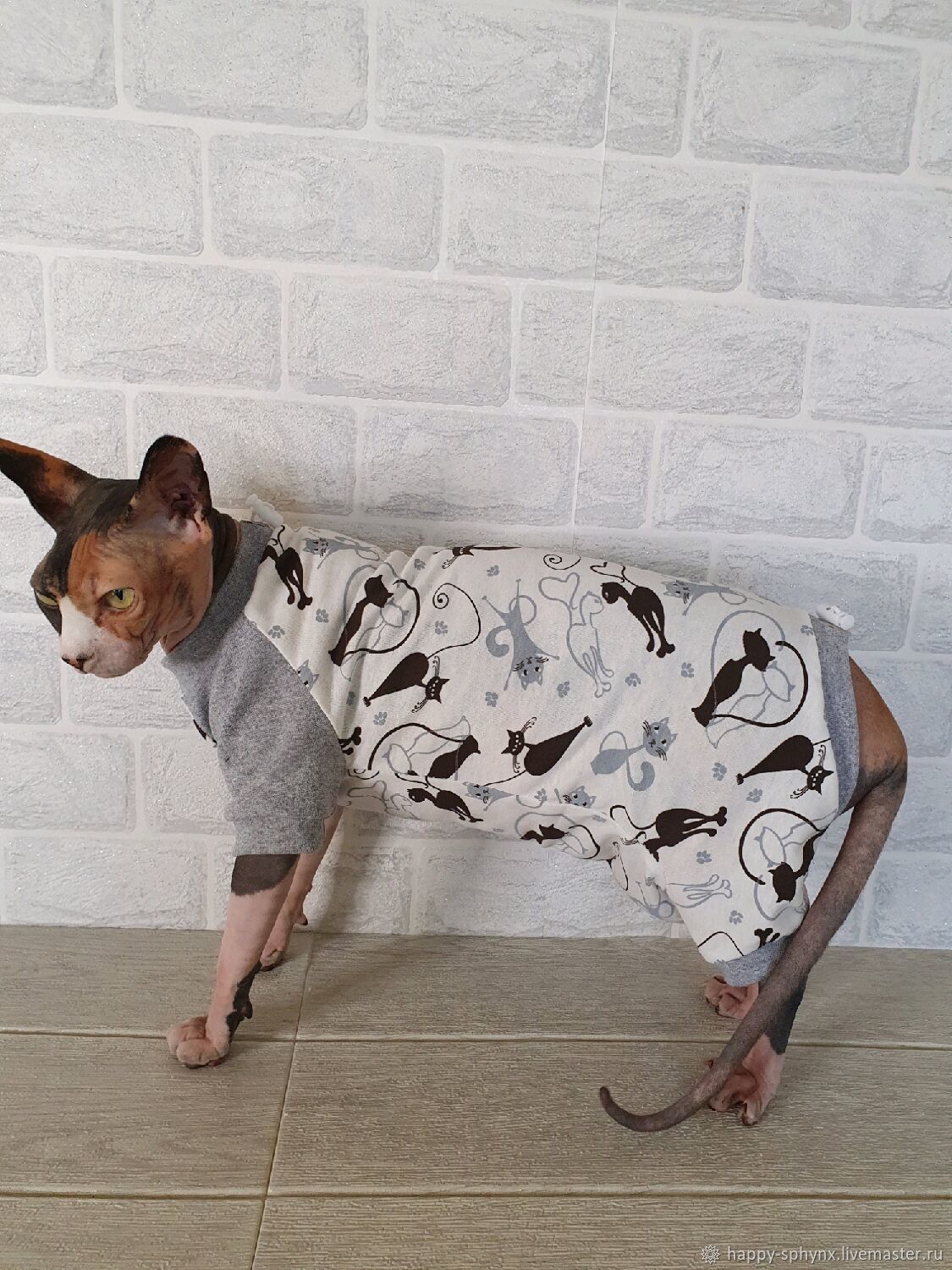 Cat clothes Catsuit from licking "Kitties " купить на Ярмарке