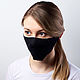 Маска многоразовая черная тканевая, Защитные маски, Москва,  Фото №1
