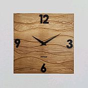 Для дома и интерьера handmade. Livemaster - original item Wall clock made of wood Wave. Handmade.