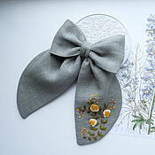 Lilac bow - embroidery 