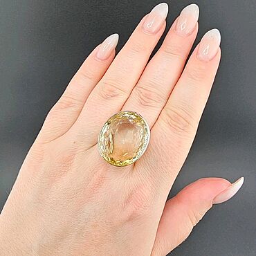 Украшения ручной работы. Ярмарка Мастеров - ручная работа Кольцо с Цитрином. Handmade.