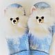 Order  Mittens felted Spitz on the snow Suroweicki. Magia voyloka (Magia-voyloka). Livemaster. . Mittens Фото №3