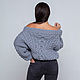 Grey sweater for women. Sweaters. SHAPAR - knitting clothes. Online shopping on My Livemaster.  Фото №2