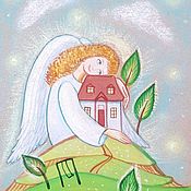 Картины и панно handmade. Livemaster - original item Painting Angel Protecting Your Home. Handmade.