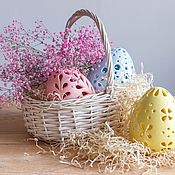 Сувениры и подарки handmade. Livemaster - original item Ceramic egg (light yellow). Handmade.