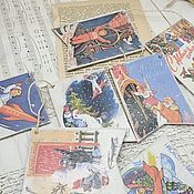 Сувениры и подарки handmade. Livemaster - original item Garland Soviet postcards cosmonauts. Handmade.