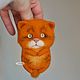 felted Cat brooch. Brooches. Felt toy fromKristina Antropova. My Livemaster. Фото №5