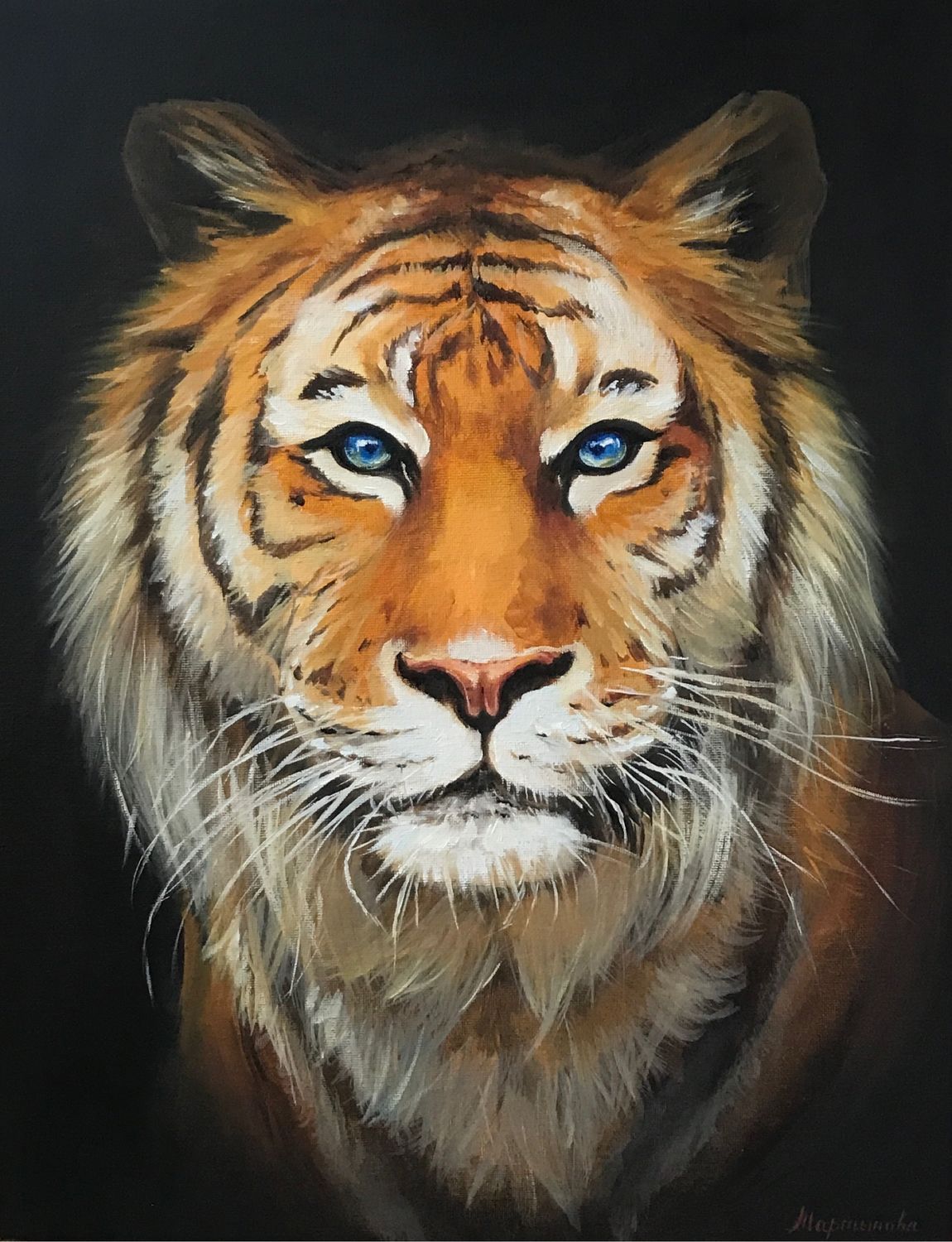 Картина маслом тигр, Картины, Москва,  Фото №1