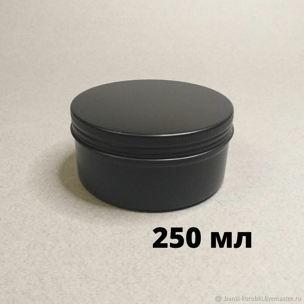Алюминиевая банка 250 мл черная – купить онлайн на Ярмарке Мастеров ...