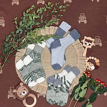 Одежда детская ручной работы. Ярмарка Мастеров - ручная работа Носки для ребенка из шерсти. Handmade.