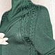 Свитер "Тёмный изумруд" меринос/шелк/кашемир. Свитеры. Вера / Kirshvery_knit (kirshvery) (kirshvery). Ярмарка Мастеров.  Фото №4