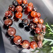 Работы для детей, handmade. Livemaster - original item Women`s beads made of natural sardonyx stones. Handmade.
