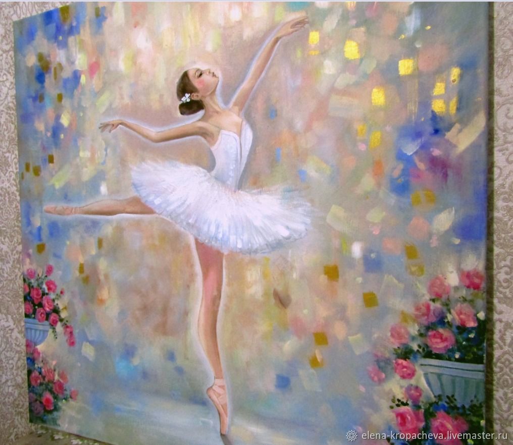 Девушка-балерина Картина Балерина Девушка Балет. Живопись маслом танцующая девушка в  интернет-магазине на Ярмарке Мастеров | Картины, Киров - доставка по  России. Товар продан.