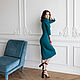 Sheath Dress Wave, figure-hugging dress blue. Dresses. mozaika-rus. My Livemaster. Фото №4