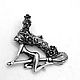 Pendant 'Romantic witch on a broom', Amulet, Moscow,  Фото №1