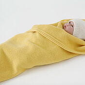 Детское кашемировое одеяло плед натурального белого цвета