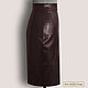 Order Pencil skirt 'Melania' from natural. leather/suede (any color). Elena Lether Design. Livemaster. . Skirts Фото №3