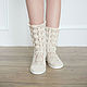 Botas de verano 'Emily'. High Boots. KnittedBoots. Интернет-магазин Ярмарка Мастеров.  Фото №2