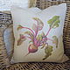 'eggplant' and 'beet' pillow decorative, country, vintage. Pillow. botanica-m. Online shopping on My Livemaster.  Фото №2