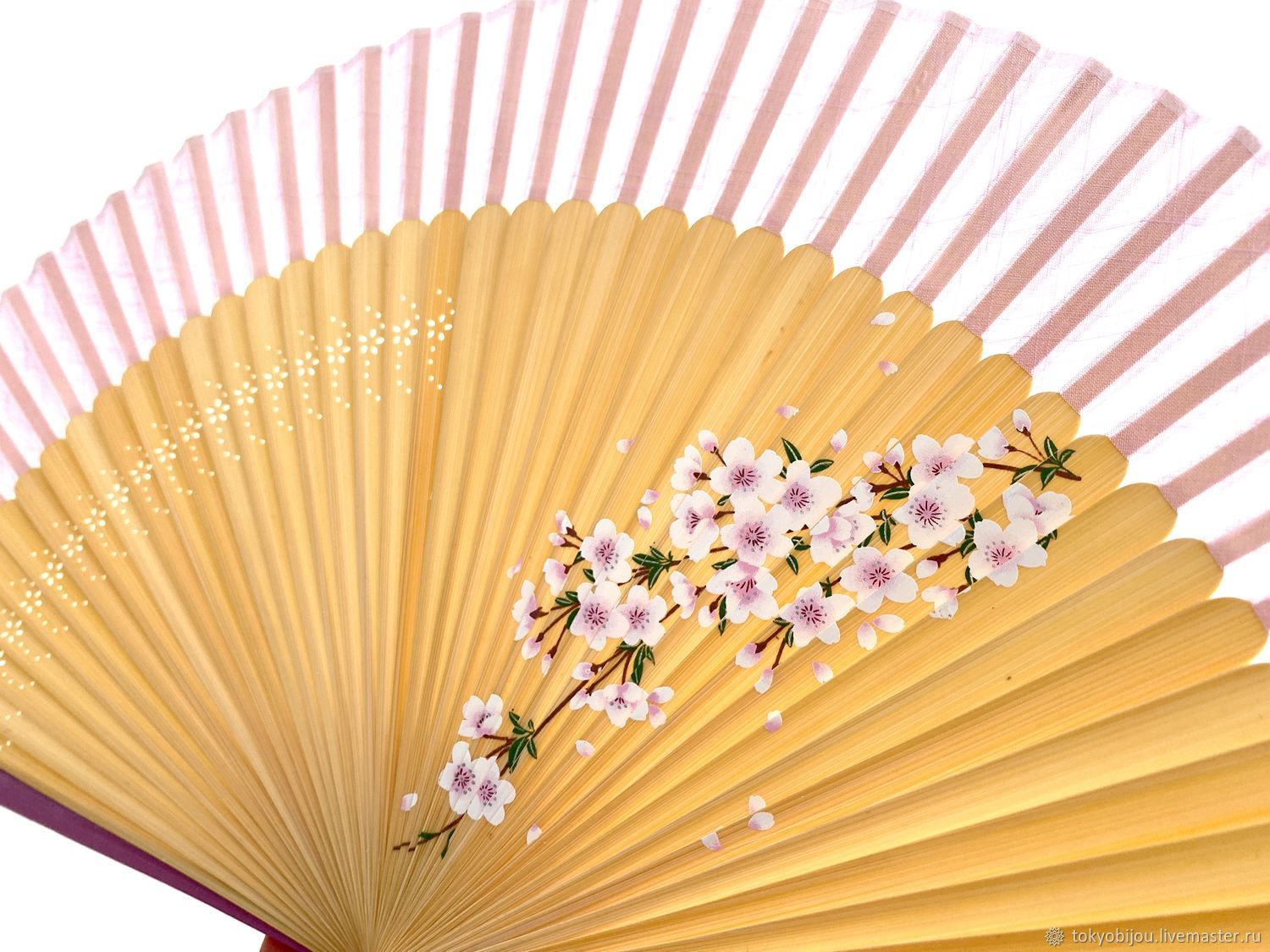 Винтаж: Сувениры винтажные: Веер Япония Розовая сакура ВЕЕР подарок ...