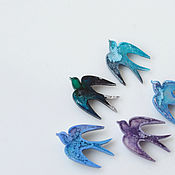 Украшения handmade. Livemaster - original item Swallow brooch made of jewelry resin. Handmade.