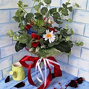 Цветы и флористика handmade. Livemaster - original item Field extravaganza, bouquet in a glass. Handmade.