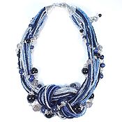 Украшения handmade. Livemaster - original item Sleepy Berry Necklace made of beads and natural stones, blue, black. Handmade.