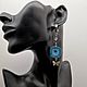 Long earrings with blue geodes agate 'Butterflies'. Earrings. Jewelry just for You (G-Korchagina). My Livemaster. Фото №5