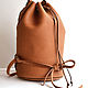 Handmade backpack, thick soft leather. art MARIA, Backpacks, Moscow,  Фото №1